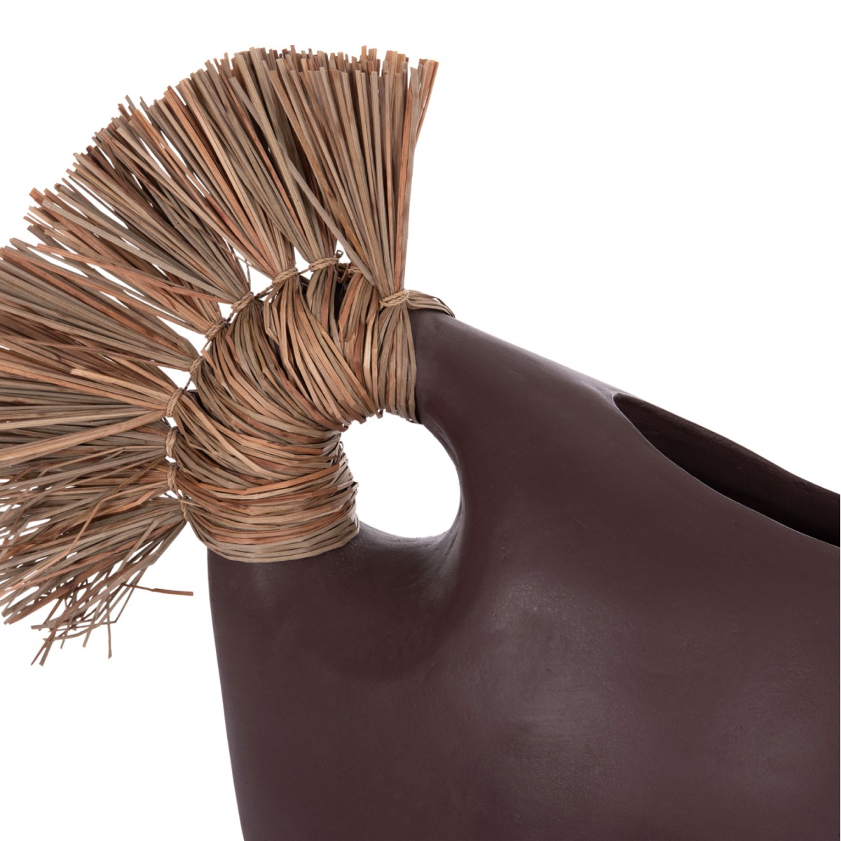 ΕΠΙΤΡΑΠΕΖΙΟ ΔΙΑΚΟΣΜΗΤΙΚΟ ALICA2 HM4671.07 ΣΟΚΟΛΑΤΙ ΤΕΡΑΚΟΤΑ & GRASS--44x18x50Υεκ.