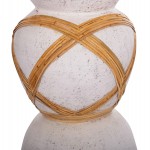 ΔΙΑΚΟΣΜΗΤΙΚΟ ΒΑΖΟ ΔΑΠΕΔΟΥ MAYNARD HM4672.02L TERRACOTTA ΛΕΥΚΟ--RATTAN Φ32x62.5Υεκ.