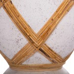 ΔΙΑΚΟΣΜΗΤΙΚΟ ΒΑΖΟ ΔΑΠΕΔΟΥ MAYNARD HM4672.02L TERRACOTTA ΛΕΥΚΟ--RATTAN Φ32x62.5Υεκ.