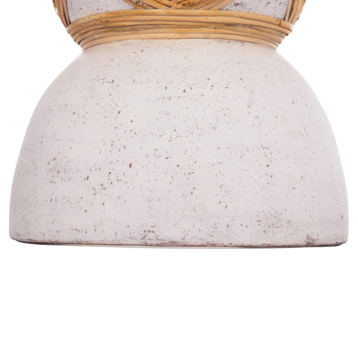 ΔΙΑΚΟΣΜΗΤΙΚΟ ΒΑΖΟ ΔΑΠΕΔΟΥ MAYNARD HM4672.02L TERRACOTTA ΛΕΥΚΟ--RATTAN Φ32x62.5Υεκ.