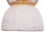 ΔΙΑΚΟΣΜΗΤΙΚΟ ΒΑΖΟ ΔΑΠΕΔΟΥ MAYNARD HM4672.02L TERRACOTTA ΛΕΥΚΟ--RATTAN Φ32x62.5Υεκ.