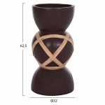ΔΙΑΚΟΣΜΗΤΙΚΟ ΒΑΖΟ ΔΑΠΕΔΟΥ MAYNARD HM4672.07L TERRACOTTA ΣΟΚΟΛΑΤΙ-RATTAN Φ32x62.5Υεκ