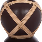 ΔΙΑΚΟΣΜΗΤΙΚΟ ΒΑΖΟ ΔΑΠΕΔΟΥ MAYNARD HM4672.07L TERRACOTTA ΣΟΚΟΛΑΤΙ-RATTAN Φ32x62.5Υεκ