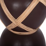 ΔΙΑΚΟΣΜΗΤΙΚΟ ΒΑΖΟ ΔΑΠΕΔΟΥ MAYNARD HM4672.07L TERRACOTTA ΣΟΚΟΛΑΤΙ-RATTAN Φ32x62.5Υεκ