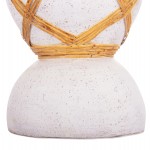 ΔΙΑΚΟΣΜΗΤΙΚΟ ΒΑΖΟ ΔΑΠΕΔΟΥ MAYNARD HM4672.02S TERRACOTTA ΛΕΥΚΟ--RATTAN Φ27.5x50Υεκ