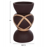 ΔΙΑΚΟΣΜΗΤΙΚΟ ΒΑΖΟ ΔΑΠΕΔΟΥ MAYNARD HM4672.07S TERRACOTTA ΣΟΚΟΛΑΤΙ-RATTAN Φ27.5x50Υεκ