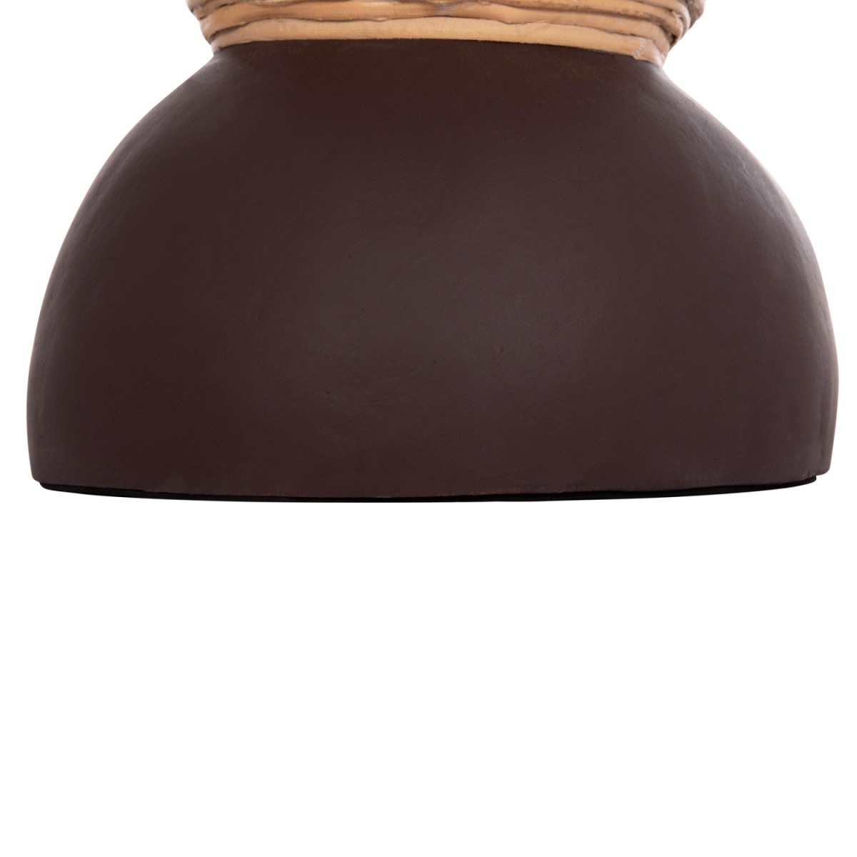 ΔΙΑΚΟΣΜΗΤΙΚΟ ΒΑΖΟ ΔΑΠΕΔΟΥ MAYNARD HM4672.07S TERRACOTTA ΣΟΚΟΛΑΤΙ-RATTAN Φ27.5x50Υεκ