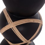 ΔΙΑΚΟΣΜΗΤΙΚΟ ΒΑΖΟ ΔΑΠΕΔΟΥ MAYNARD HM4672.01S TERRACOTTA ΜΑΥΡΟ-RATTAN Φ27.5x50Υ