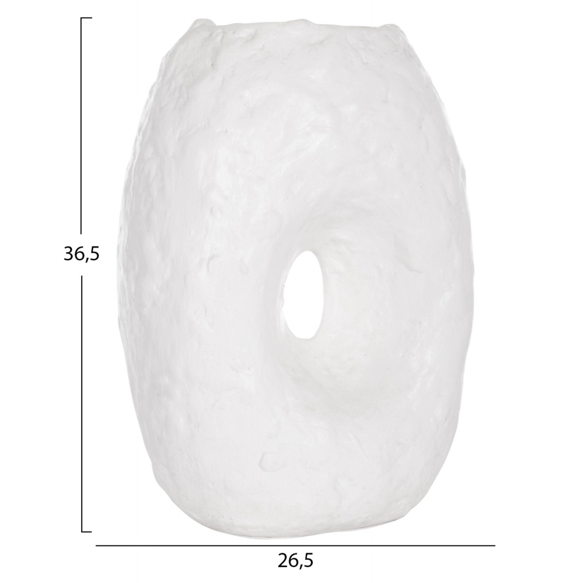 ΕΠΙΤΡΑΠΕΖΙΟ ΔΙΑΚΟΣΜΗΤΙΚΟ ΒΑΖΟ NAMENTIS HM4673.02L ΛΕΥΚΗ ΤΕΡΑΚΟΤΑ--26.5x16x36.5Υεκ