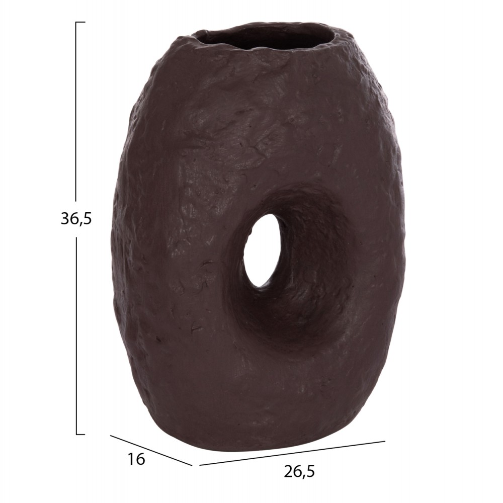 ΕΠΙΤΡΑΠΕΖΙΟ ΔΙΑΚΟΣΜΗΤΙΚΟ ΒΑΖΟ NAMENTIS HM4673.07L ΣΟΚΟΛΑΤΙ ΤΕΡΑΚΟΤΑ--26.5x16x36.5Υεκ