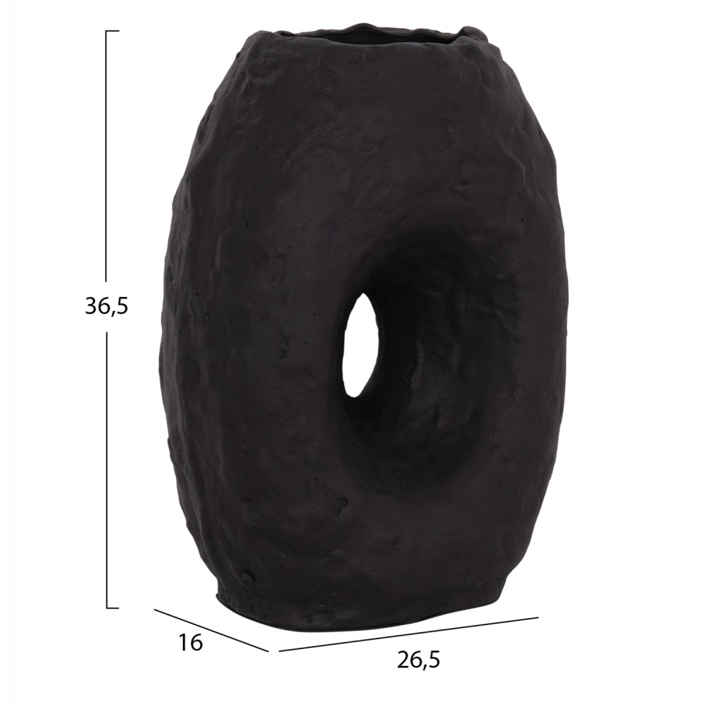 ΕΠΙΤΡΑΠΕΖΙΟ ΔΙΑΚΟΣΜΗΤΙΚΟ ΒΑΖΟ NAMENTIS HM4673.01L ΜΑΥΡΗ ΤΕΡΑΚΟΤΑ--26.5x16x36.5Υεκ