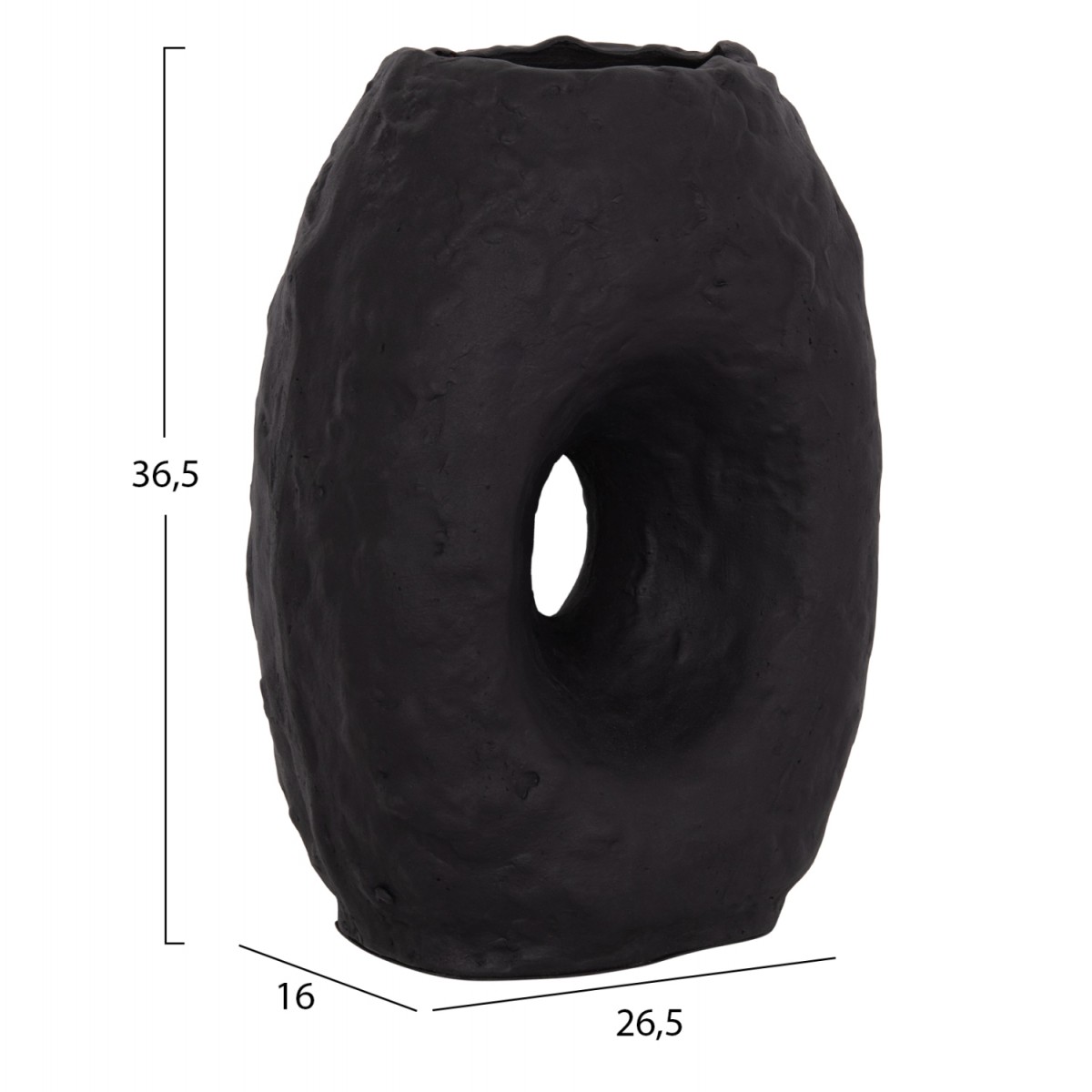 ΕΠΙΤΡΑΠΕΖΙΟ ΔΙΑΚΟΣΜΗΤΙΚΟ ΒΑΖΟ NAMENTIS HM4673.01L ΜΑΥΡΗ ΤΕΡΑΚΟΤΑ--26.5x16x36.5Υεκ