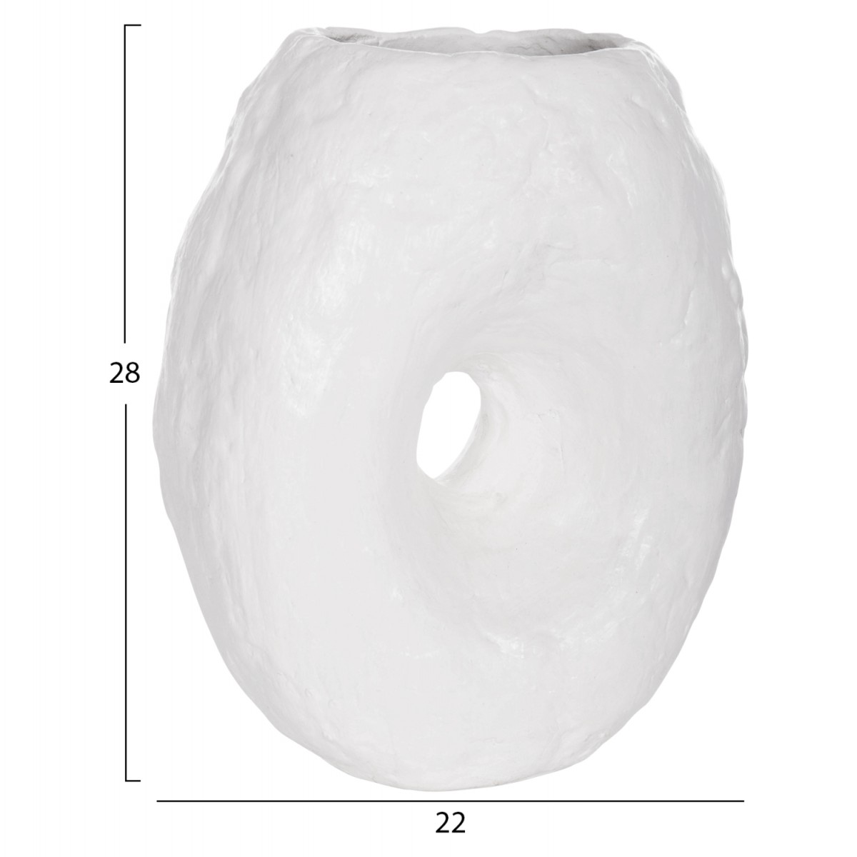 ΕΠΙΤΡΑΠΕΖΙΟ ΔΙΑΚΟΣΜΗΤΙΚΟ ΒΑΖΟ NAMENTIS HM4673.02S ΛΕΥΚΗ ΤΕΡΑΚΟΤΑ--22x13x28Υεκ