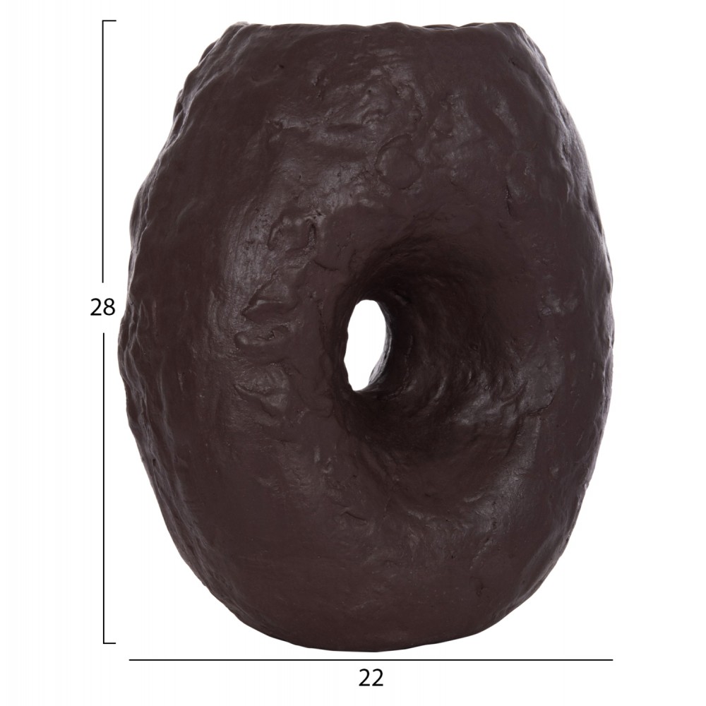 ΕΠΙΤΡΑΠΕΖΙΟ ΔΙΑΚΟΣΜΗΤΙΚΟ ΒΑΖΟ NAMENTIS HM4673.07S ΣΟΚΟΛΑΤΙ ΤΕΡΑΚΟΤΑ--22x13x28Υεκ