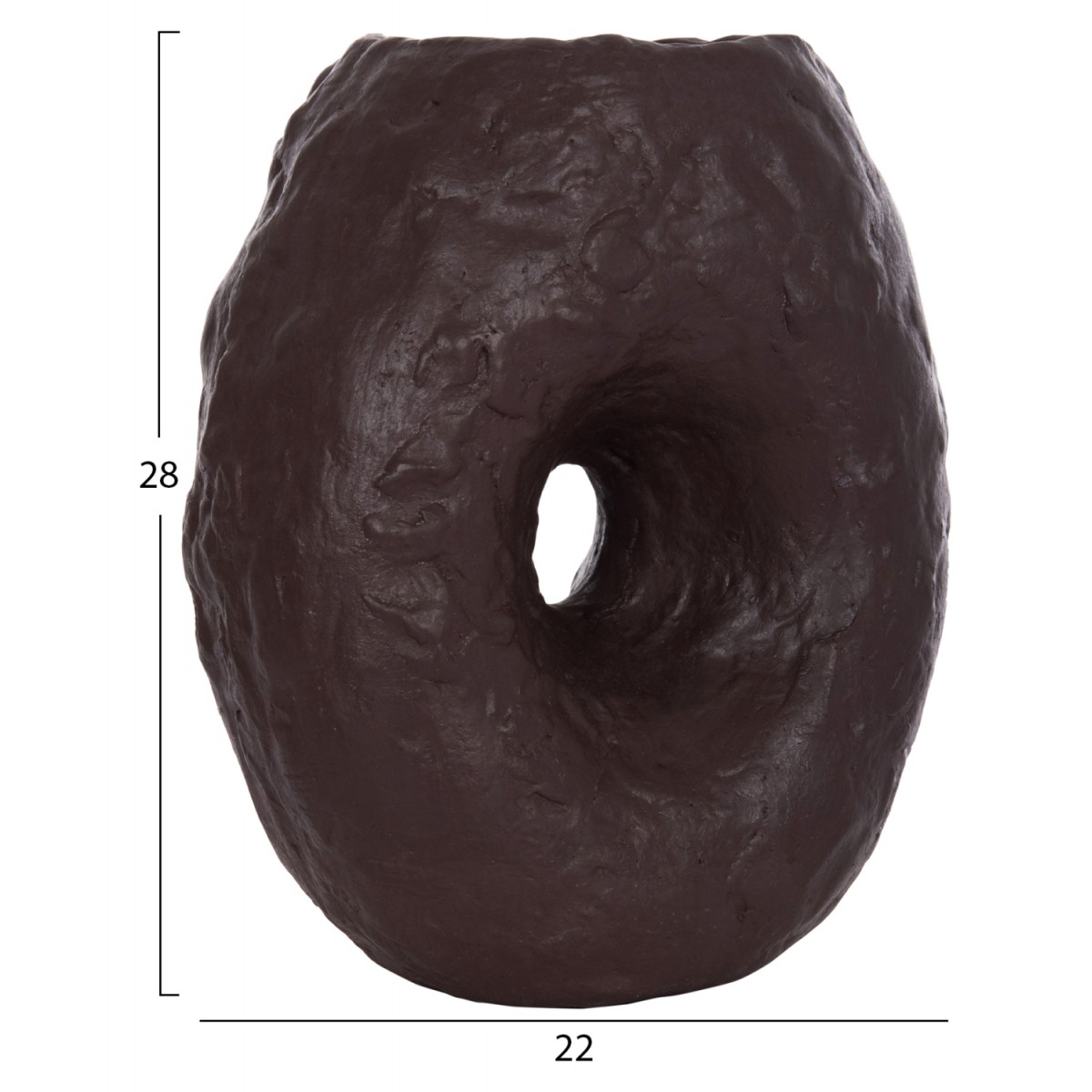 ΕΠΙΤΡΑΠΕΖΙΟ ΔΙΑΚΟΣΜΗΤΙΚΟ ΒΑΖΟ NAMENTIS HM4673.07S ΣΟΚΟΛΑΤΙ ΤΕΡΑΚΟΤΑ--22x13x28Υεκ