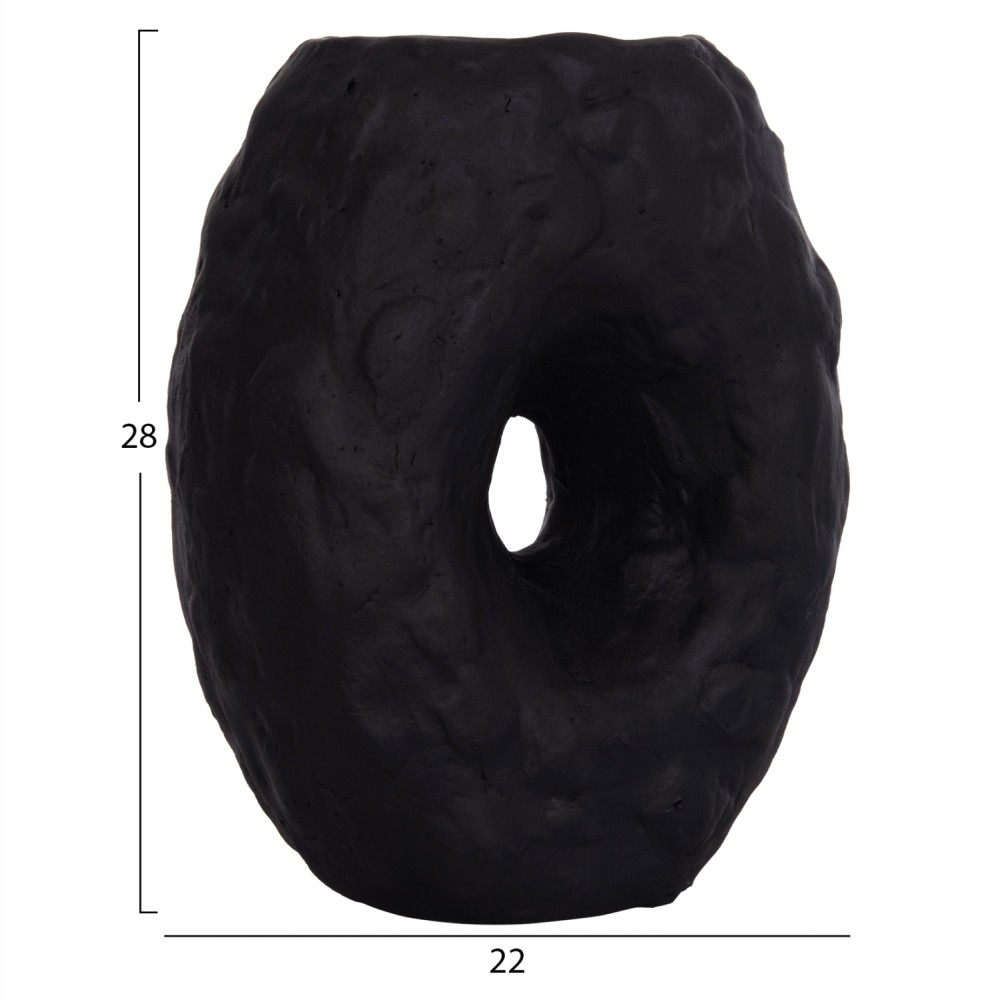 ΕΠΙΤΡΑΠΕΖΙΟ ΔΙΑΚΟΣΜΗΤΙΚΟ ΒΑΖΟ NAMENTIS HM4673.01S ΜΑΥΡΗ ΤΕΡΑΚΟΤΑ--22x13x28Υεκ