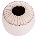 ΕΠΙΤΡΑΠΕΖΙΟ ΔΙΑΚΟΣΜΗΤΙΚΟ ΒΑΖΟ LENNOX HM4675.02L TΕΡΑΚΟΤΑ ΣΕ ΛΕΥΚΟ--Φ22x20Υεκ.