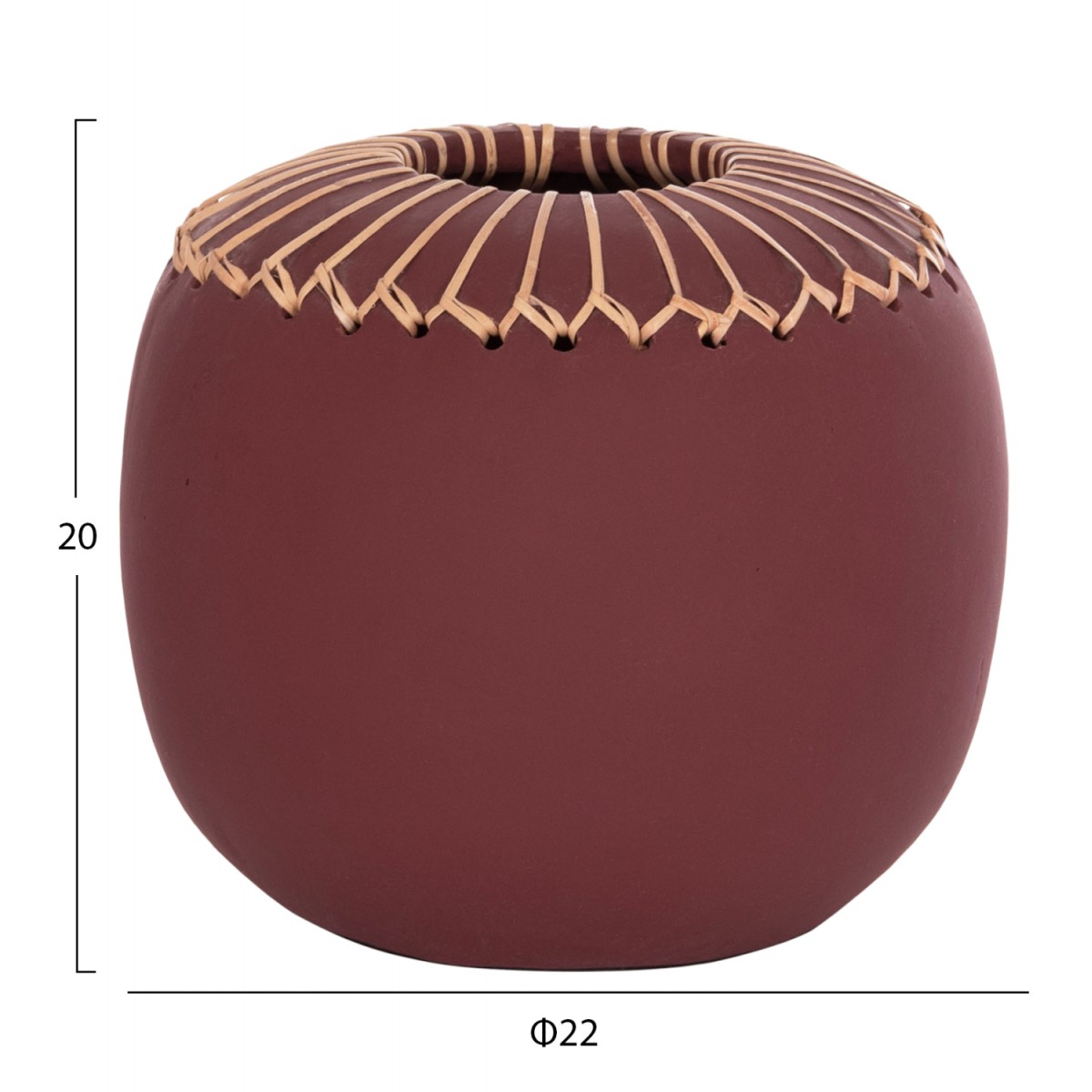 ΕΠΙΤΡΑΠΕΖΙΟ ΔΙΑΚΟΣΜΗΤΙΚΟ ΒΑΖΟ LENNOX HM4675.06L TΕΡΑΚΟΤΑ ΣΕ ΒΥΣΣΙΝΙ--Φ22x20Υεκ.