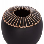 ΕΠΙΤΡΑΠΕΖΙΟ ΔΙΑΚΟΣΜΗΤΙΚΟ ΒΑΖΟ LENNOX HM4675.01L TΕΡΑΚΟΤΑ ΣΕ ΜΑΥΡΟ--Φ22x20Υεκ.