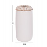 ΕΠΙΤΡΑΠΕΖΙΟ ΔΙΑΚΟΣΜΗΤΙΚΟ ΒΑΖΟ LENNOX HM4675.02S TΕΡΑΚΟΤΑ ΣΕ ΛΕΥΚΟ--Φ18x33Υεκ.