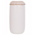 ΕΠΙΤΡΑΠΕΖΙΟ ΔΙΑΚΟΣΜΗΤΙΚΟ ΒΑΖΟ LENNOX HM4675.02S TΕΡΑΚΟΤΑ ΣΕ ΛΕΥΚΟ--Φ18x33Υεκ.