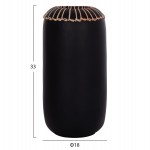 ΕΠΙΤΡΑΠΕΖΙΟ ΔΙΑΚΟΣΜΗΤΙΚΟ ΒΑΖΟ LENNOX HM4675.01S TΕΡΑΚΟΤΑ ΣΕ ΜΑΥΡΟ--Φ18x33Υεκ.