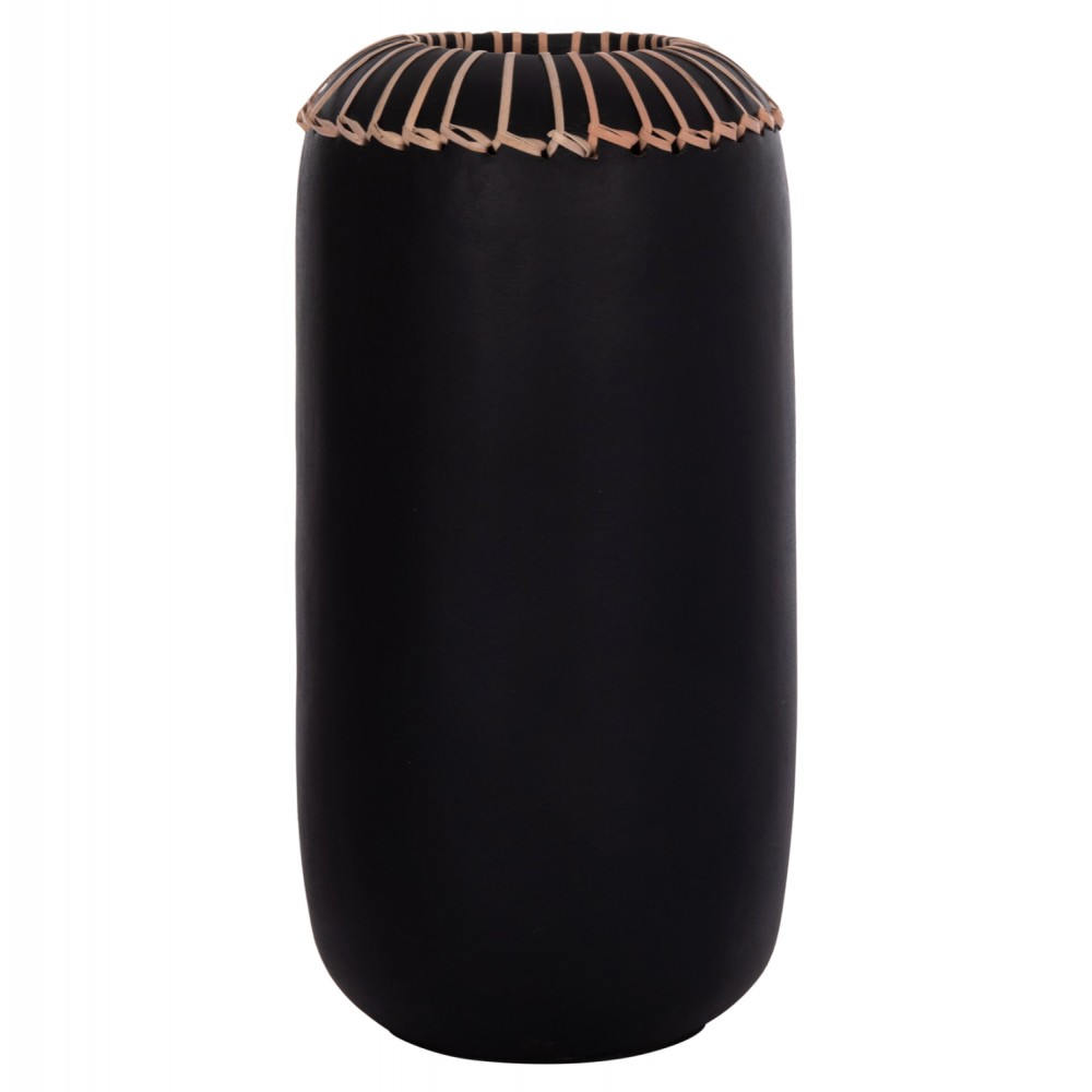 ΕΠΙΤΡΑΠΕΖΙΟ ΔΙΑΚΟΣΜΗΤΙΚΟ ΒΑΖΟ LENNOX HM4675.01S TΕΡΑΚΟΤΑ ΣΕ ΜΑΥΡΟ--Φ18x33Υεκ.