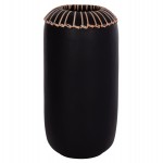 ΕΠΙΤΡΑΠΕΖΙΟ ΔΙΑΚΟΣΜΗΤΙΚΟ ΒΑΖΟ LENNOX HM4675.01S TΕΡΑΚΟΤΑ ΣΕ ΜΑΥΡΟ--Φ18x33Υεκ.