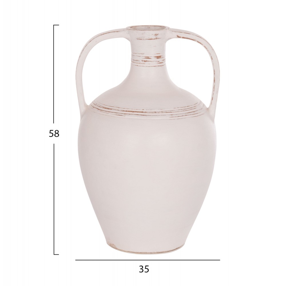 ΔΙΑΚΟΣΜΗΤΙΚΟΣ ΑΜΦΟΡΕΑΣ FEAX HM4676.02L ΛΕΥΚΗ ΤΕΡΑΚΟΤΑ--35x35x58Υεκ.