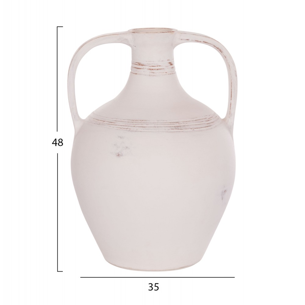 ΔΙΑΚΟΣΜΗΤΙΚΟΣ ΑΜΦΟΡΕΑΣ FEAX HM4676.02S ΛΕΥΚΗ ΤΕΡΑΚΟΤΑ--35x35x48Υεκ.