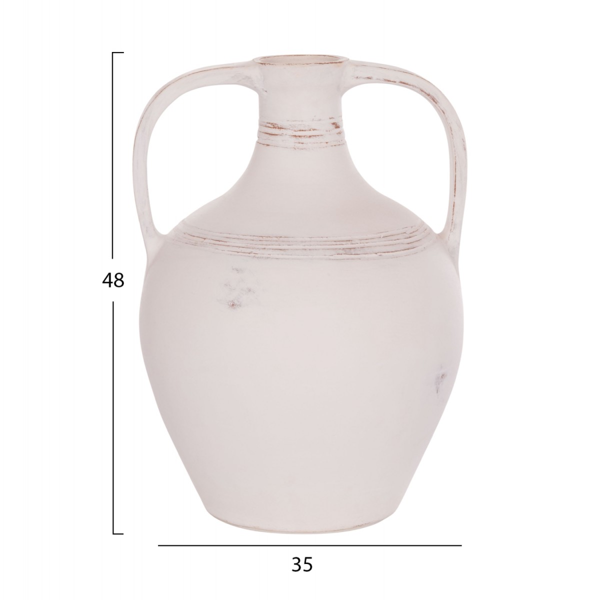 ΔΙΑΚΟΣΜΗΤΙΚΟΣ ΑΜΦΟΡΕΑΣ FEAX HM4676.02S ΛΕΥΚΗ ΤΕΡΑΚΟΤΑ--35x35x48Υεκ.