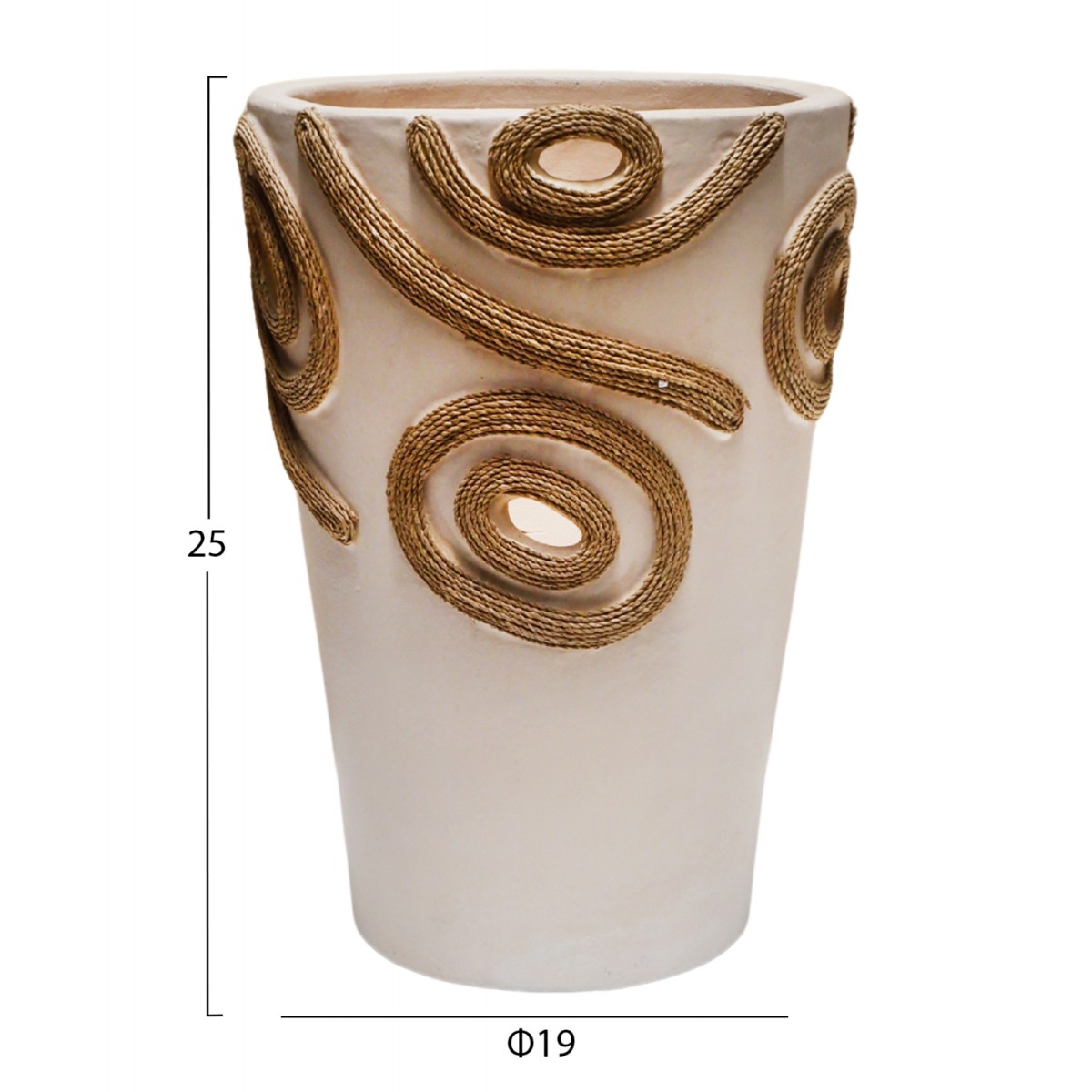 ΕΠΙΤΡΑΠΕΖΙΟ ΔΙΑΚΟΣΜΗΤΙΚΟ ΒΑΖΟ DEAN HM4677.02S ΤΕΡΑΚΟΤΑ ΣΕ ΚΡΕΜ--Φ19x25Υεκ.