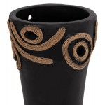 ΕΠΙΤΡΑΠΕΖΙΟ ΔΙΑΚΟΣΜΗΤΙΚΟ ΒΑΖΟ DEAN HM4677.01S ΤΕΡΑΚΟΤΑ ΣΕ ΜΑΥΡΟ--Φ19x25Υεκ.