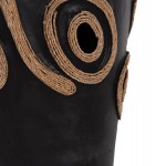 ΕΠΙΤΡΑΠΕΖΙΟ ΔΙΑΚΟΣΜΗΤΙΚΟ ΒΑΖΟ DEAN HM4677.01S ΤΕΡΑΚΟΤΑ ΣΕ ΜΑΥΡΟ--Φ19x25Υεκ.