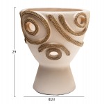 ΕΠΙΤΡΑΠΕΖΙΟ ΔΙΑΚΟΣΜΗΤΙΚΟ ΒΑΖΟ DEAN HM4678.02 ΤΕΡΑΚΟΤΑ ΣΕ ΚΡΕΜ--Φ23x29Υεκ.