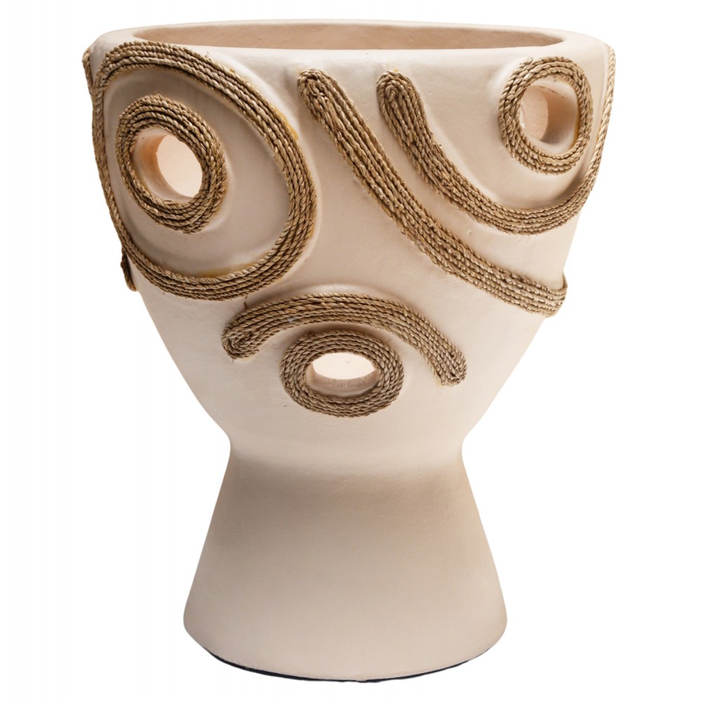 ΕΠΙΤΡΑΠΕΖΙΟ ΔΙΑΚΟΣΜΗΤΙΚΟ ΒΑΖΟ DEAN HM4678.02 ΤΕΡΑΚΟΤΑ ΣΕ ΚΡΕΜ--Φ23x29Υεκ.