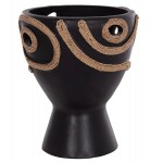 ΕΠΙΤΡΑΠΕΖΙΟ ΔΙΑΚΟΣΜΗΤΙΚΟ ΒΑΖΟ DEAN HM4678.01 ΤΕΡΑΚΟΤΑ ΣΕ ΜΑΥΡΟ--Φ23x29Υεκ.