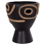 ΕΠΙΤΡΑΠΕΖΙΟ ΔΙΑΚΟΣΜΗΤΙΚΟ ΒΑΖΟ DEAN HM4678.01 ΤΕΡΑΚΟΤΑ ΣΕ ΜΑΥΡΟ--Φ23x29Υεκ.