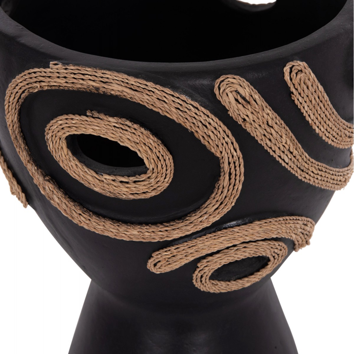 ΕΠΙΤΡΑΠΕΖΙΟ ΔΙΑΚΟΣΜΗΤΙΚΟ ΒΑΖΟ DEAN HM4678.01 ΤΕΡΑΚΟΤΑ ΣΕ ΜΑΥΡΟ--Φ23x29Υεκ.