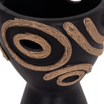 ΕΠΙΤΡΑΠΕΖΙΟ ΔΙΑΚΟΣΜΗΤΙΚΟ ΒΑΖΟ DEAN HM4678.01 ΤΕΡΑΚΟΤΑ ΣΕ ΜΑΥΡΟ--Φ23x29Υεκ.