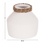 ΕΠΙΤΡΑΠΕΖΙΟ ΔΙΑΚΟΣΜΗΤΙΚΟ ΒΑΖΟ CAMMER HM4687.02XS ΤΕΡΑΚΟΤΑ ΣΕ ΛΕΥΚΟ--Φ16x15Υεκ.