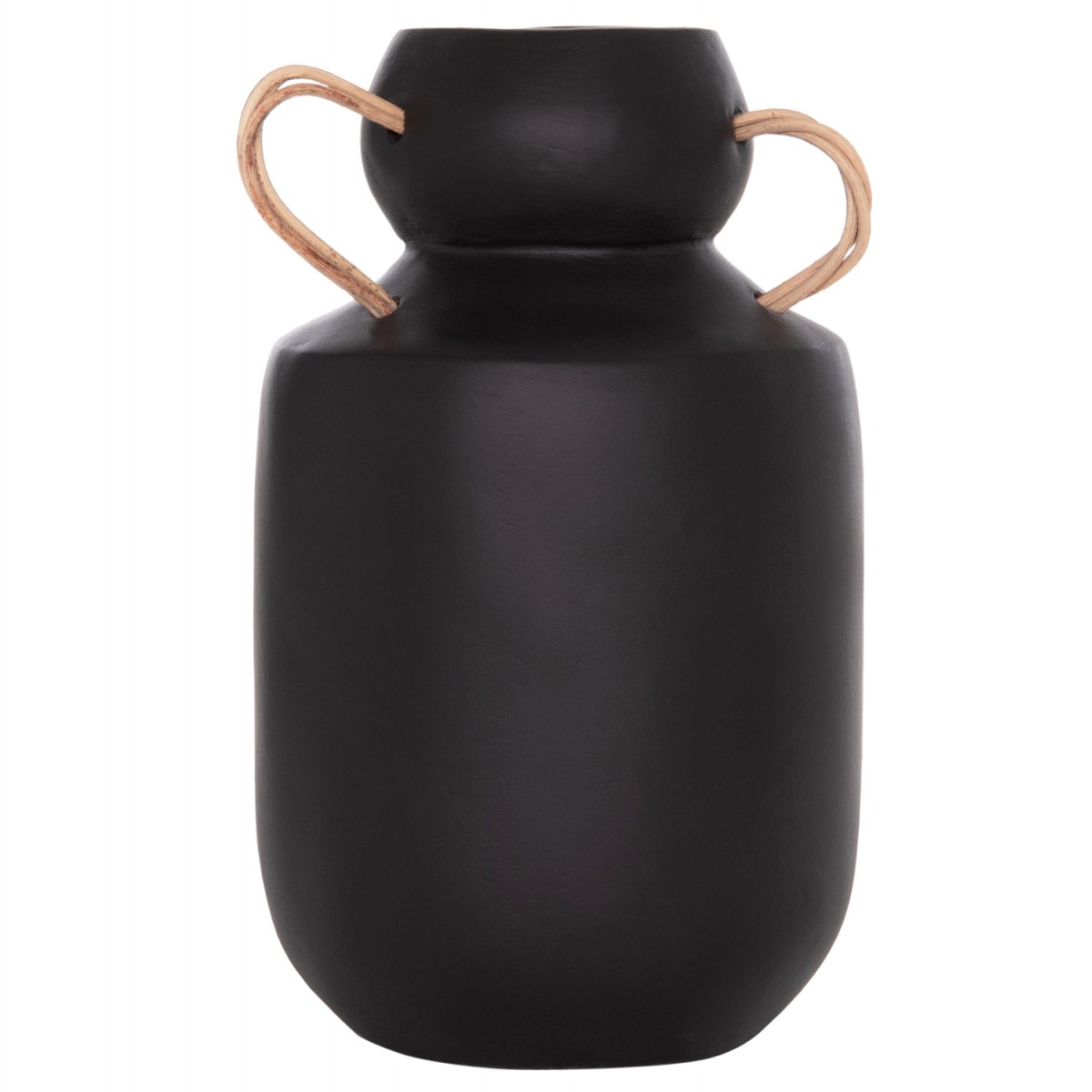 ΔΙΑΚΟΣΜΗΤΙΚΟ ΒΑΖΟ MIBO HM4688.01M ΤΕΡΑΚΟΤΑ ΜΑΥΡH--ΧΕΡΟΥΛΙΑ ΦΥΣΙΚΟ RATTAN Φ16,5x26Υεκ