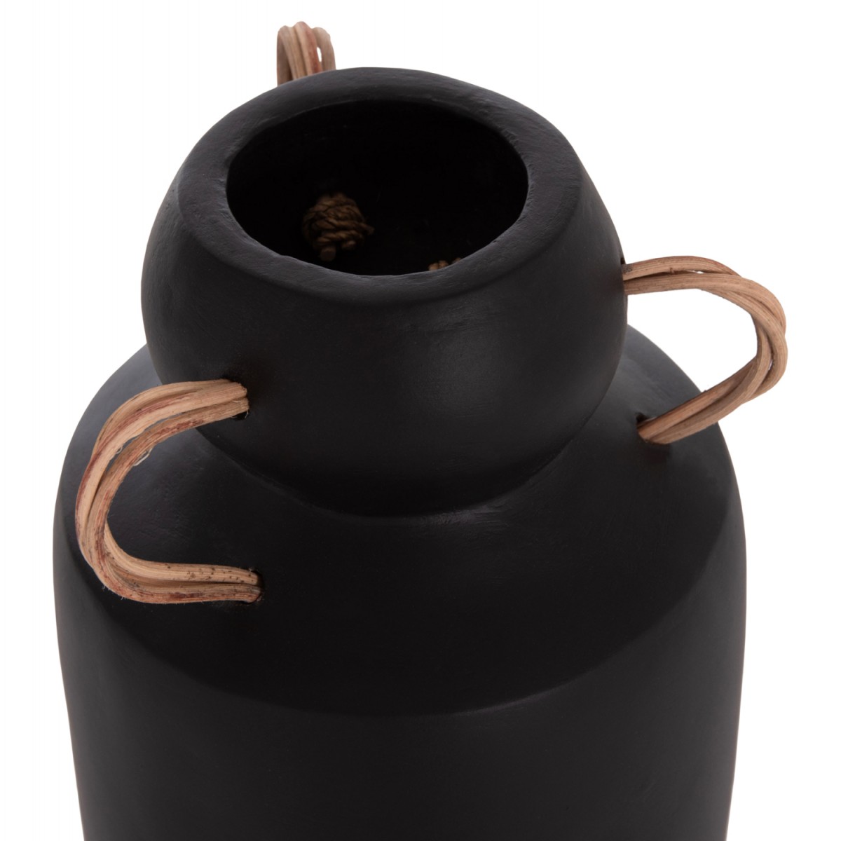 ΔΙΑΚΟΣΜΗΤΙΚΟ ΒΑΖΟ MIBO HM4688.01M ΤΕΡΑΚΟΤΑ ΜΑΥΡH--ΧΕΡΟΥΛΙΑ ΦΥΣΙΚΟ RATTAN Φ16,5x26Υεκ