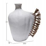 ΕΠΙΤΡΑΠΕΖΙΟ ΔΙΑΚΟΣΜΗΤΙΚΟ JEBB HM4689.02 ΛΕΥΚΗ ΤΕΡΑΚΟΤΑ & GRASS--23.5x16x33Υεκ.