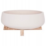 ΓΛΑΣΤΡΑ ΕΣ.ΧΩΡΟΥ FRELLO HM4674.02M ΛΕΥΚΟ FIBER CEMENT--TEAK ΒΑΣΗ 27x26,5x12Υεκ.