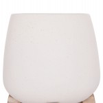 ΓΛΑΣΤΡΑ ΕΣ.ΧΩΡΟΥ FRELLO HM4674.02S ΛΕΥΚΟ FIBER CEMENT--TEAK ΒΑΣΗ 14,5x14,5x16Υεκ.