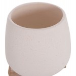 ΓΛΑΣΤΡΑ ΕΣ.ΧΩΡΟΥ FRELLO HM4674.02S ΛΕΥΚΟ FIBER CEMENT--TEAK ΒΑΣΗ 14,5x14,5x16Υεκ.