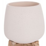 ΓΛΑΣΤΡΑ ΕΣ.ΧΩΡΟΥ FRELLO HM4674.02S ΛΕΥΚΟ FIBER CEMENT--TEAK ΒΑΣΗ 14,5x14,5x16Υεκ.