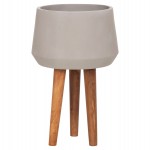 ΓΛΑΣΤΡΑ ΕΣΩΤ.ΧΩΡΟΥ QUAN HM4680.03L FIBER CEMENT ΓΚΡΙ--ΒΑΣΗ TEAK Φ38x62Υεκ