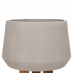 ΓΛΑΣΤΡΑ ΕΣΩΤ.ΧΩΡΟΥ QUAN HM4680.03L FIBER CEMENT ΓΚΡΙ--ΒΑΣΗ TEAK Φ38x62Υεκ